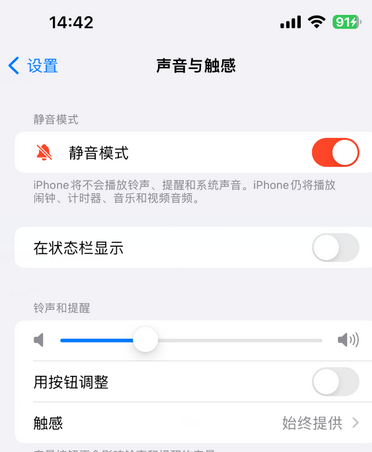 靖西苹果15Pro维修网点分享iPhone15Pro系列机型中隐藏静音图标 